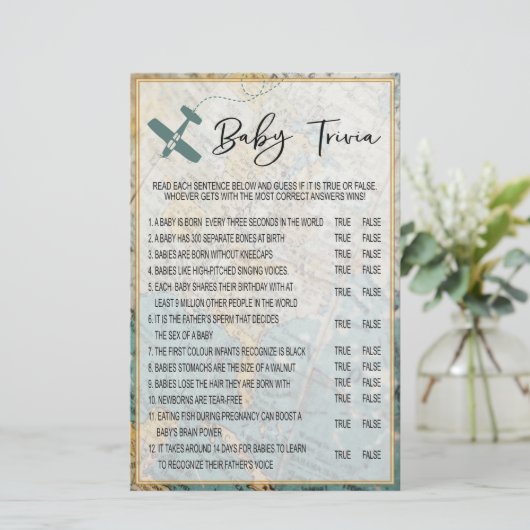 旅行ベビートリビアベビーシャワーゲーム (スタンド正面)