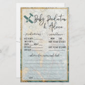 旅行ベビー予測及びアドバイスベビーシャワー (正面/裏面)