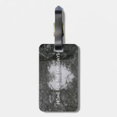 旅行ホームのための休日の写真ラブスノーハート ラゲッジタグ (裏面縦)