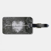 旅行ホームのための休日の写真ラブスノーハート ラゲッジタグ (裏面横)