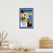 旅行ポスターヴィンテージアブバツィアItaly ポスター (キッチン)