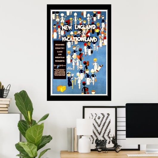 旅行ポスターヴィンテージニューイングランド休暇 ポスター (ホームオフィス)