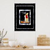 旅行ポスターヴィンテージニューヨークレッドバザース ポスター (キッチン)