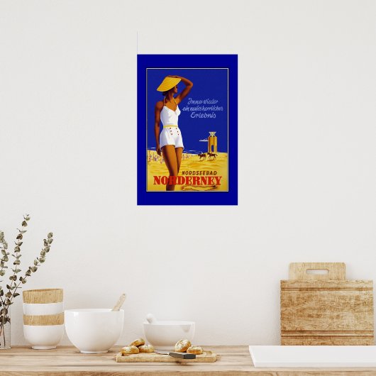 旅行ポスターヴィンテージノルドシーバードノルダーニー ポスター (キッチン)