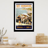 旅行ポスターヴィンテージ香港 ポスター (キッチン)