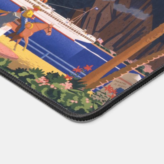 旅行ポスター – カリフォルニア州サンタカタリナ島 デスクマット (コーナー)