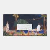 旅行ポスター – カリフォルニア州サンタカタリナ島 デスクマット (キーボード&マウス)