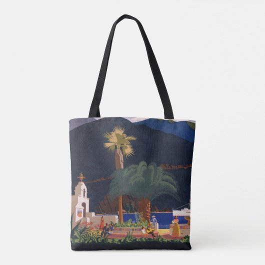 旅行ポスター – カリフォルニア州サンタカタリナ島 トートバッグ (裏面)