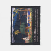 旅行ポスター – カリフォルニア州サンタカタリナ島 フリースブランケット (正面)