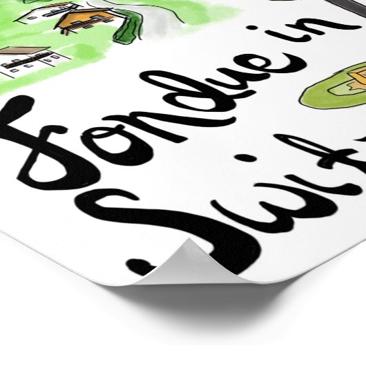 旅行ポスター:スイスのフォンデュ ポスター (角)