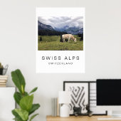 旅行ポスター、スイス牛、カスタマイズ ポスター (ホームオフィス)