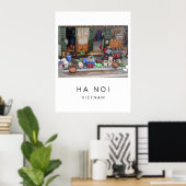 旅行ポスター、ハノイ・ベトナム、カスタマイズ可能 ポスター (ホームオフィス)