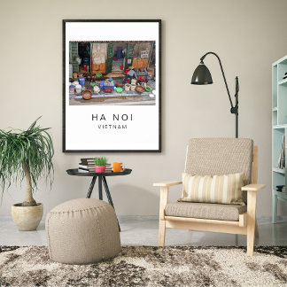 旅行ポスター、ハノイ・ベトナム、カスタマイズ可能 ポスター