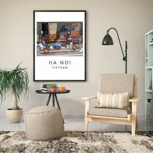 旅行ポスター、ハノイ・ベトナム、カスタマイズ可能 ポスター