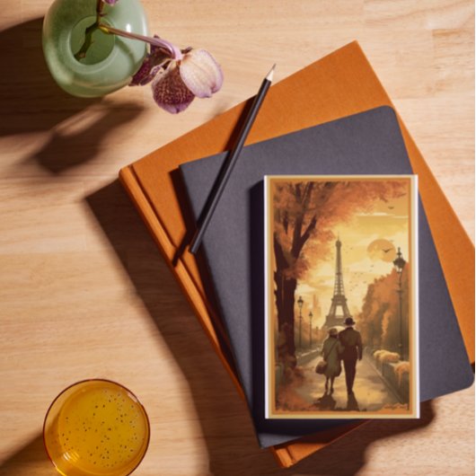 旅行ポスター、パリのロマンスカスタマイズ可能 ポストカード