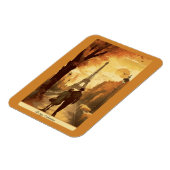 旅行ポスター、パリのロマンスカスタマイズ可能 マグネット (左側)