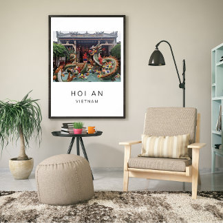 旅行ポスター、ホイアンベトナム、カスタマイズ可能 ポスター
