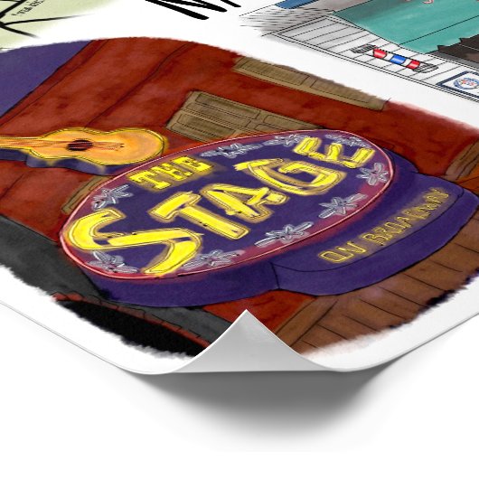 旅行ポスター:TNナッシュビルを通り抜ける ポスター (角)