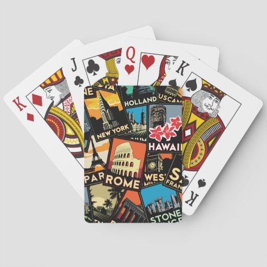 旅行ポスターretroヴィンテージeurope asia usa トランプ (裏面)