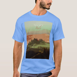 旅行ポスターVisit Tuscanyイタリア Tシャツ