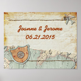 旅行マップパーティーポスター ポスター