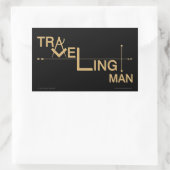 旅行マンオブロンステッカー 長方形シール (バッグ)