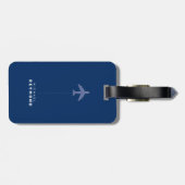 旅行モダンバッグラベルと名前をカスタムする ラゲッジタグ (裏面横)