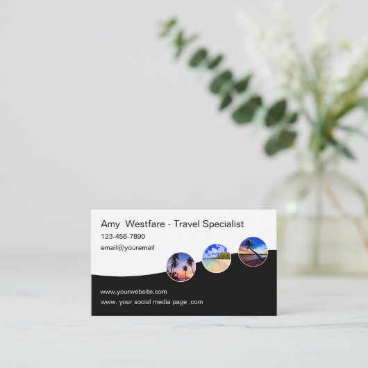 旅行モダン代理店専門家 名刺 (スタンド正面)
