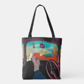 旅行モノグラムアウトバック象徴的なオーストラリアの画像 トートバッグ (裏面)