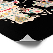 旅行ヨーロッパDenmarkマップCopenhagen Danish Family ポスター (角)