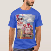 旅行ラブライク格言その他ハッピーバレンタインデー Tシャツ (正面)