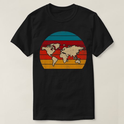 旅行レトロ漫画国際的トラベル Tシャツ (デザイン正面)