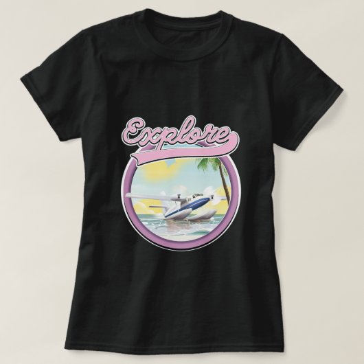 旅行ロゴを探索 Tシャツ (デザイン正面)