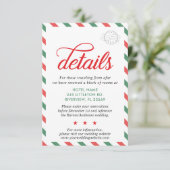 旅行ヴィンテージレッドグリーンクリスマス結婚の詳細 エンクロージャーカード (スタンド正面)