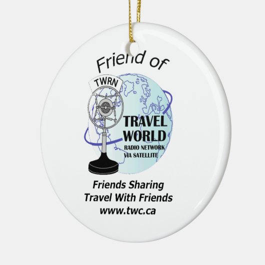 旅行世界のラジオ番組のクリスマスのオーナメント! セラミックオーナメント (左)