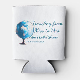 旅行中のブライズシャワー　名前　日付　ミスからミセスへ変更 缶クーラー