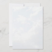 旅行中の結婚前お披露目パーティー ブライド&グルームゲーム 招待状 (裏面)