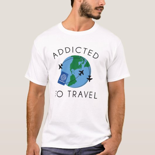 旅行中毒である Tシャツ (正面)