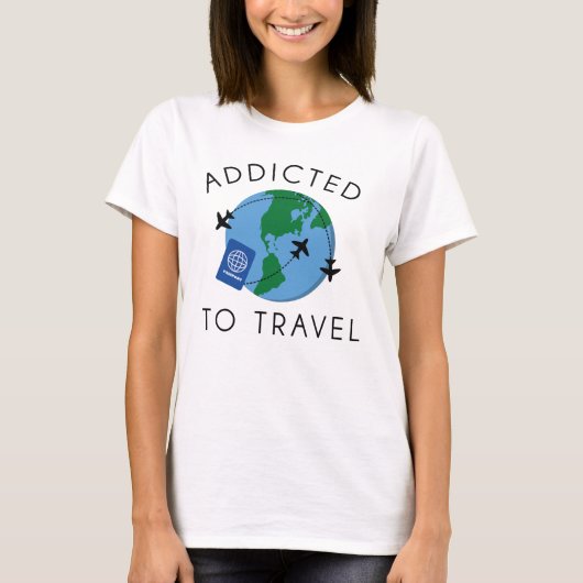 旅行中毒である Tシャツ (正面)