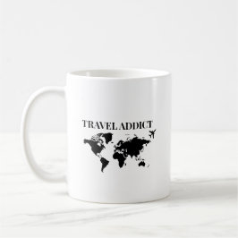 旅行中毒者 - 世界旅行のギフト コーヒーマグカップ