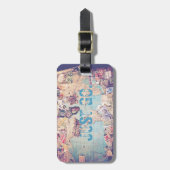 旅行主題のマップ荷物タグ ラゲッジタグ (正面縦)