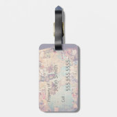 旅行主題のマップ荷物タグ ラゲッジタグ (裏面縦)