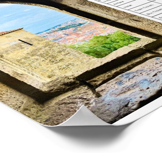 旅行予算プランナー，デジタルダウンロードポスター ポスター (角)