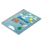 旅行仕訳帳のカスタマイズ可能な休暇の旅プランナー ノートブック (左側)