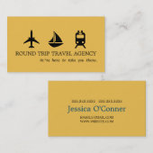 旅行代理モダン業者名刺 名刺 (正面/裏面)