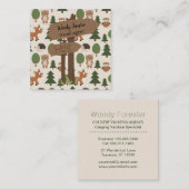 旅行代理店のかわいく素朴な休暇 スクエア名刺 (正面/裏面)