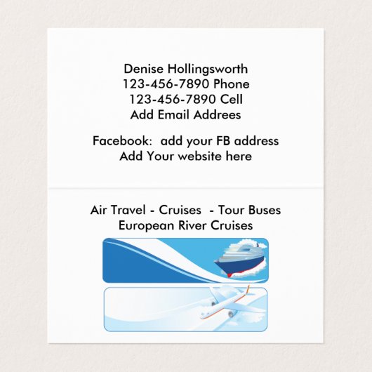 旅行代理店のコンサルタント 名刺 (内部フラット)