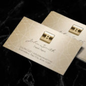 旅行代理店のモダン金ゴールド 名刺