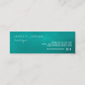 旅行代理店のロゴテンプレート スキニー名刺 (裏面)