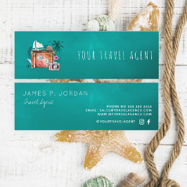 旅行代理店のロゴテンプレート スキニー名刺